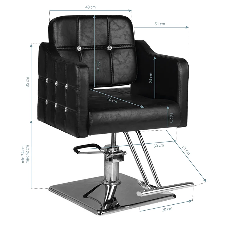 Frizerska stolica Milano Black – prikaz 5