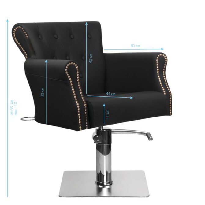 Frizerska stolica Zara Black - Slika 7