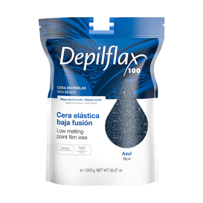 Fleksibilni vosak za depilaciju s niskim talištem Depiflax 100- Pearl azul 1kg