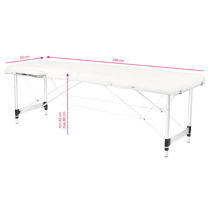 Sklopivi masažni stol Comfort White - Slika 7