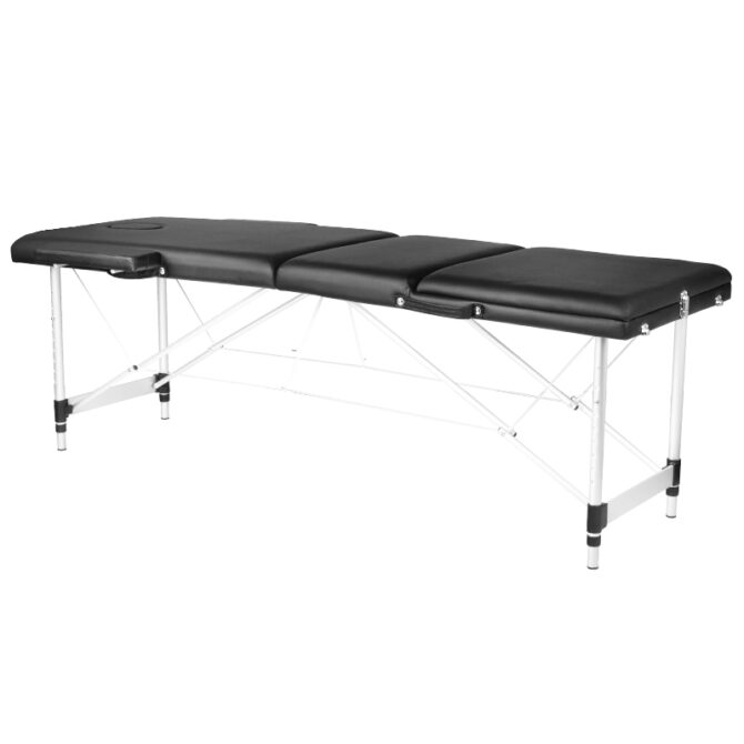 Sklopivi masažni stol Comfort Black, trodijelni