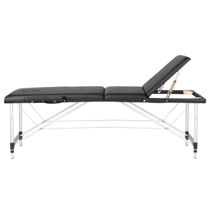 Sklopivi masažni stol Comfort Black, trodijelni - Slika 3
