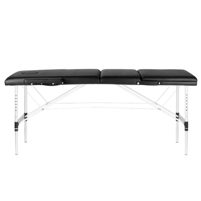 Sklopivi masažni stol Comfort Black, trodijelni - Slika 4