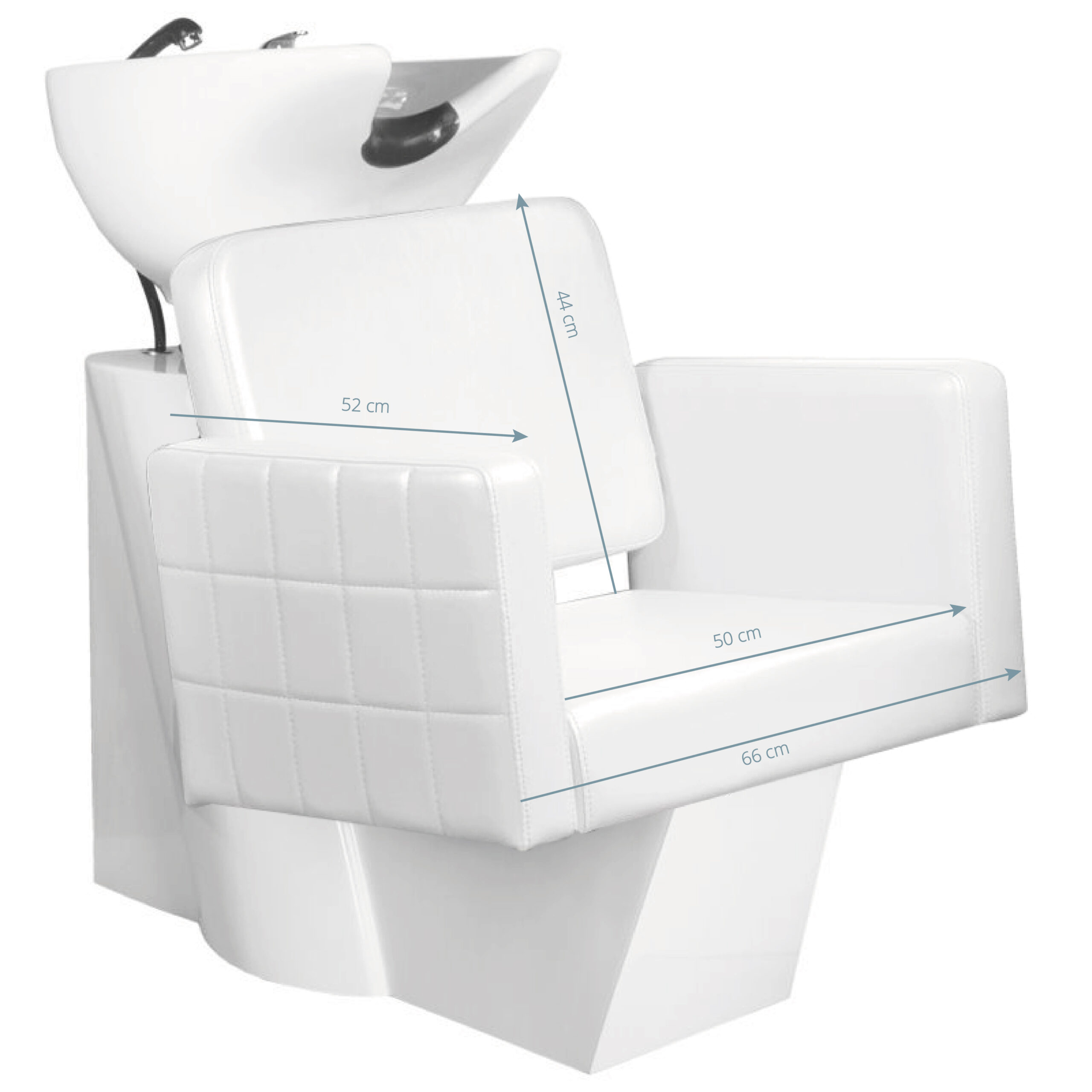 Frizerska stolica za pranje kose s umivaonikom Ankara White Light - Slika 6