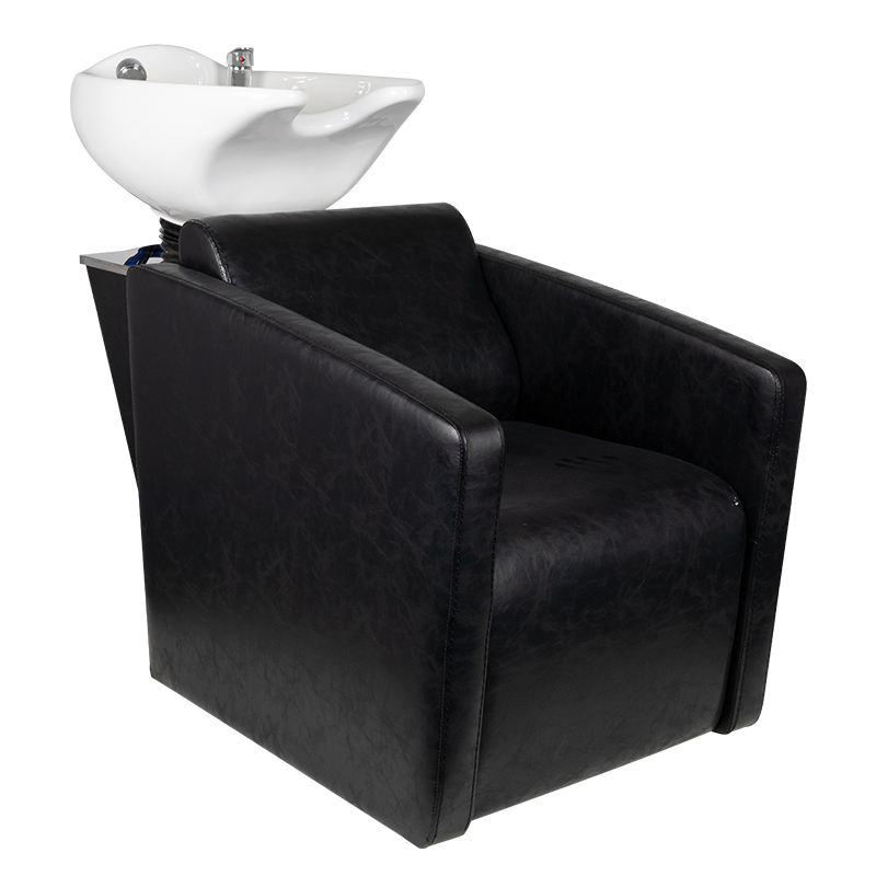Frizerska stolica za pranje kose s umivaonikom Safe Black