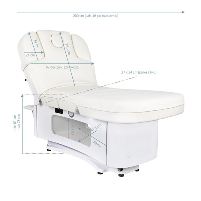 Kozmetički krevet Simple White - Slika 4