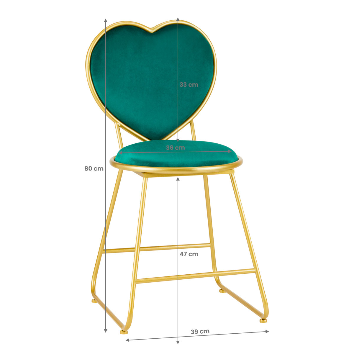 Stolica Heart Green - Slika 6