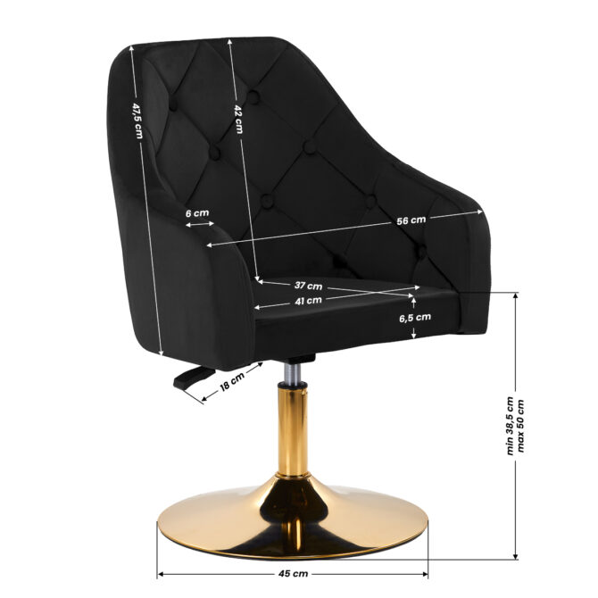 4Rico okretna stolica QS-BL14G crna