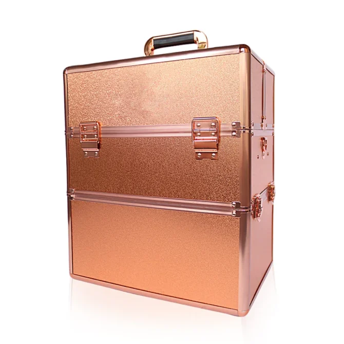 Dvodijelni kozmetički kofer Rose gold glitter - Slika 5
