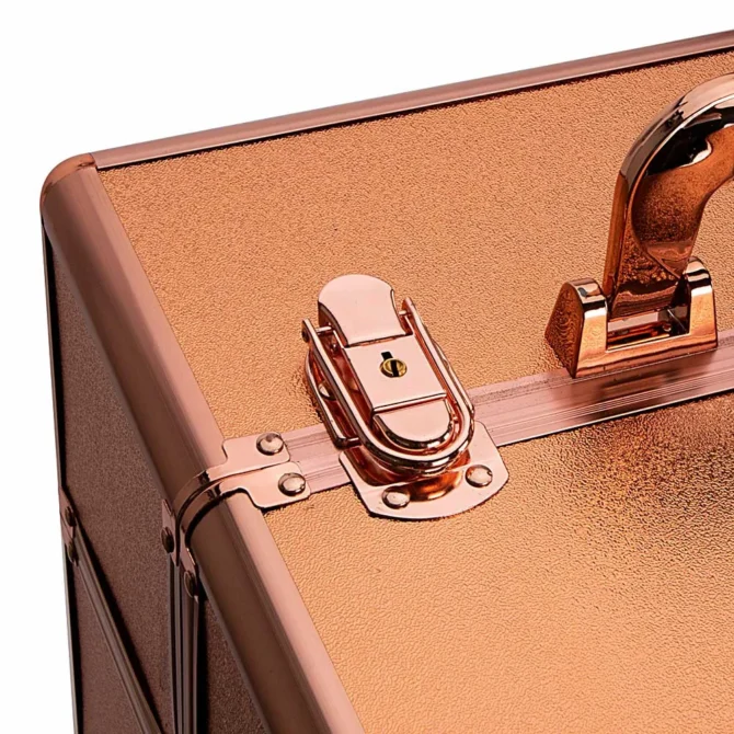 Dvodijelni kozmetički kofer Rose gold glitter - Slika 7