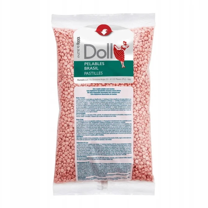 Vosak za brazilsku depilaciju bez traka Doll Pink Rose - 1 kg