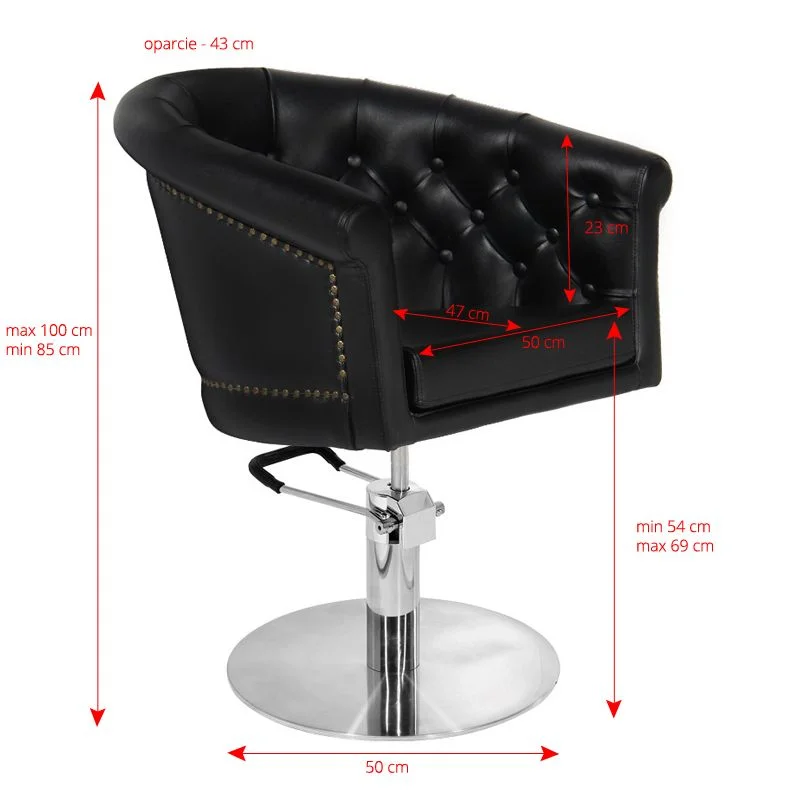 Frizerska stolica London Black – prikaz 2