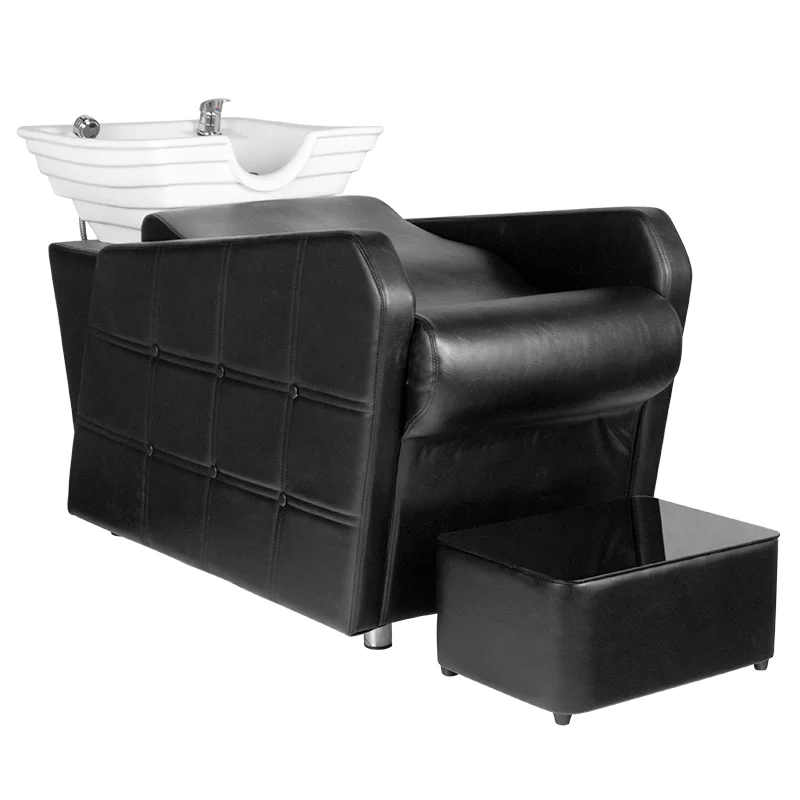 Frizerska stolica za pranje kose s umivaonikom Mini Black