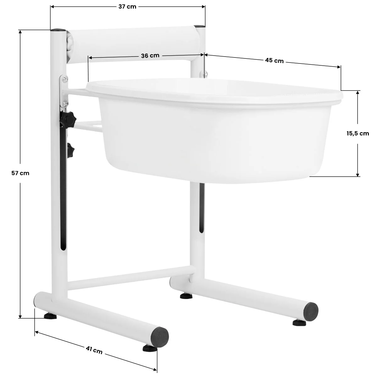 Kadica za pedikuru podesive visine White – prikaz 7