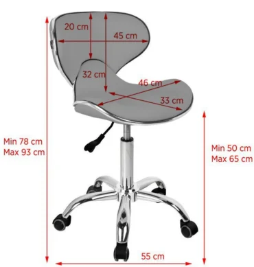 Kozmetička stolica FA141 Grey – prikaz 2