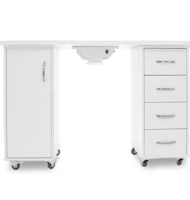 Stol za manikuru s usisnim sistemom All White – prikaz 2