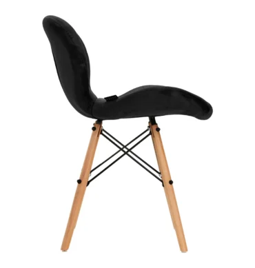 Stolica 4Rico QS-186, crni baršun – prikaz 2