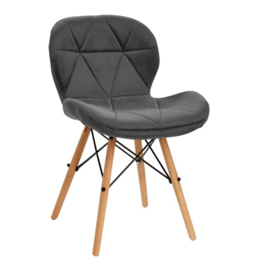 Stolica 4Rico QS-186, sivi baršun