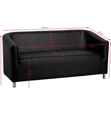 Trosjed Soft Black – prikaz 2