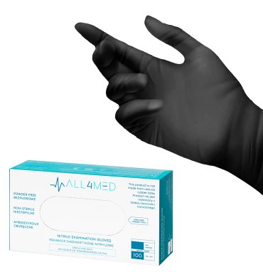 Rukavice nitrilne crne All4med – XL 100/1