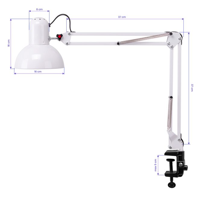 Stolna lampa 314 bijela - Slika 9