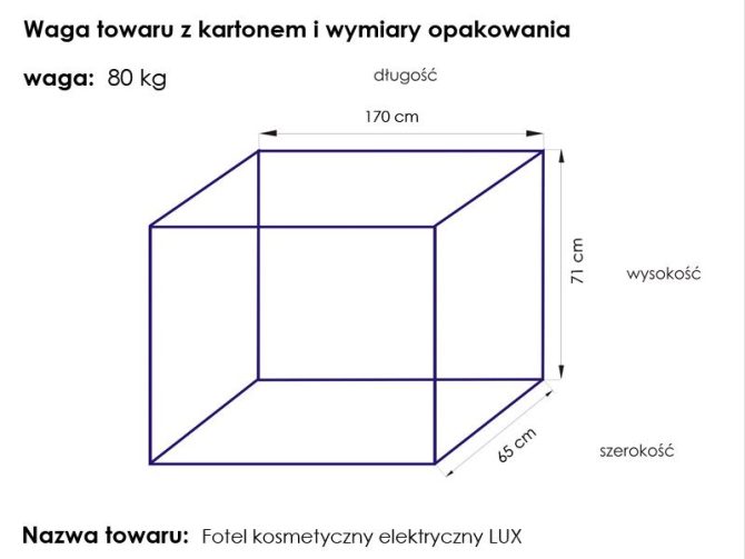 Električna kozmetička stolica Lux black - Slika 9