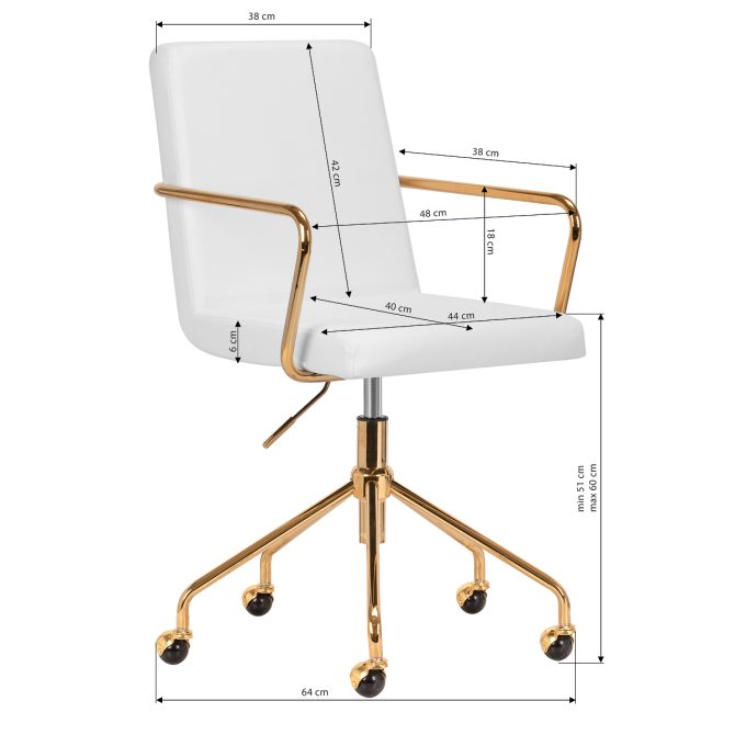 Kozmetička stolica QS-OF211G - svjetlo siva - Slika 9