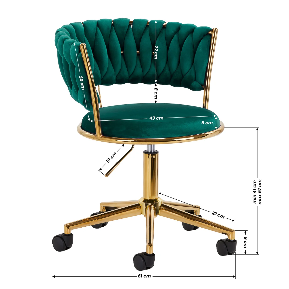 4Rico okretna stolica QS-GW01G zelena – prikaz 9
