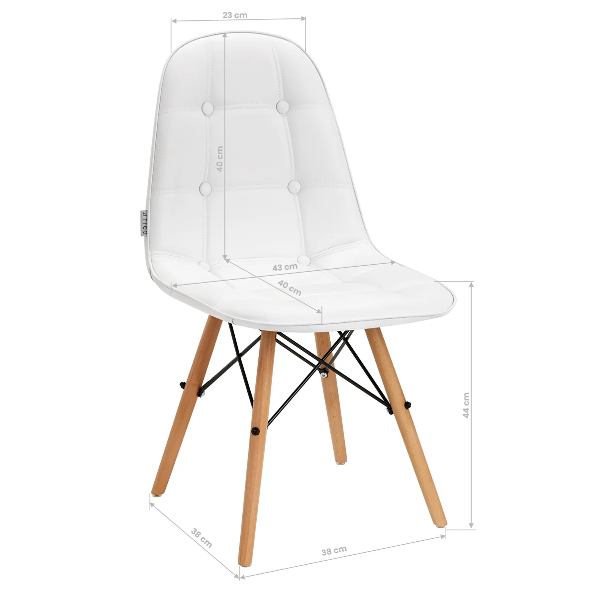 Stolica 4Rico QS-185 eko koža, bijela – prikaz 8
