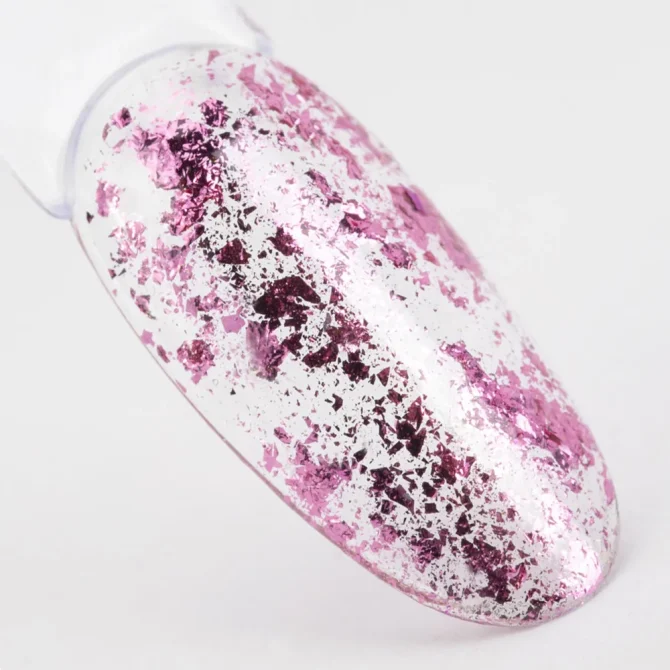 Metalik Alu flakes pink