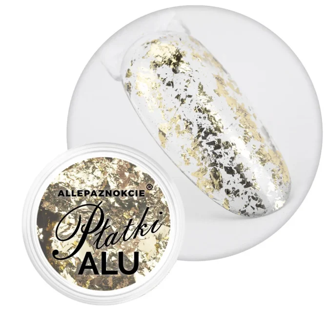 Metalik Alu flakes gold - Slika 3