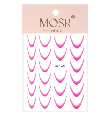 Samoljepljive naljepnice za noke Smile line – pink