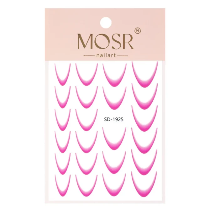Samoljepljive naljepnice za noke Smile line – pink