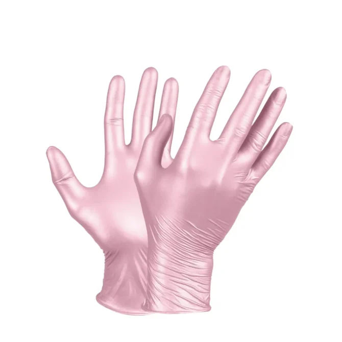 Rukavice nitrilne M - PEARL PINK 50/1 - Slika 2
