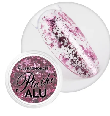 Metalik Alu flakes pink – prikaz 2