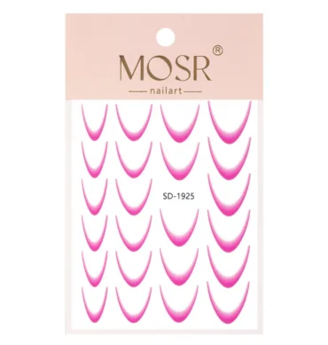Samoljepljive naljepnice za noke Smile line – pink