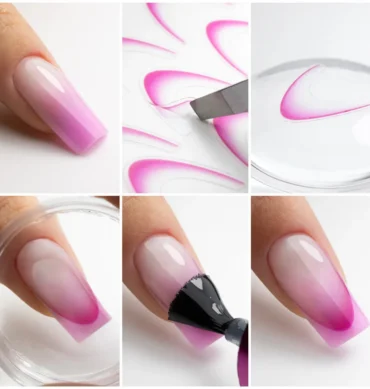 Samoljepljive naljepnice za noke Smile line – pink – prikaz 2