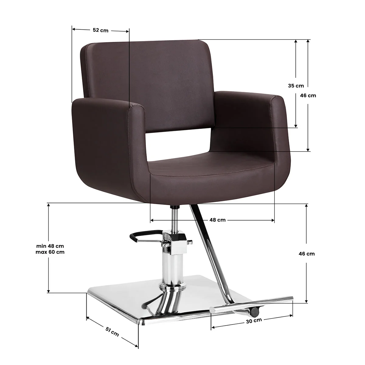 Frizerska stolica Helsinki Brown – prikaz 7