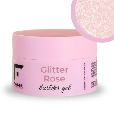 Glitter rose - builder gel
