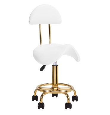 Stolica sedlo s naslonom White Gold