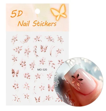 5D samoljepljive naljepnice za nokte – Cvjetni motiv