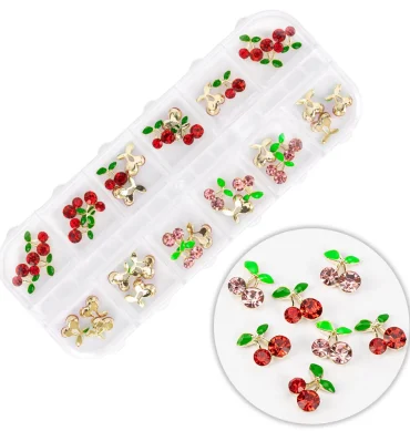 Set ukrasa za nokte Cherries - 36 kom