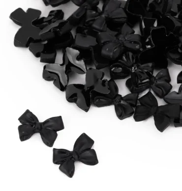 Ukrasi za nokte mašnice 3D crne - 100 kom