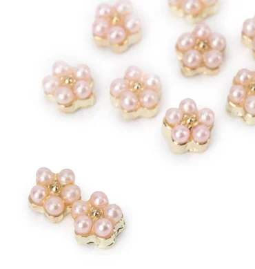 Ukrasi za nokte cvijetići 3D pearl pinky -10 kom