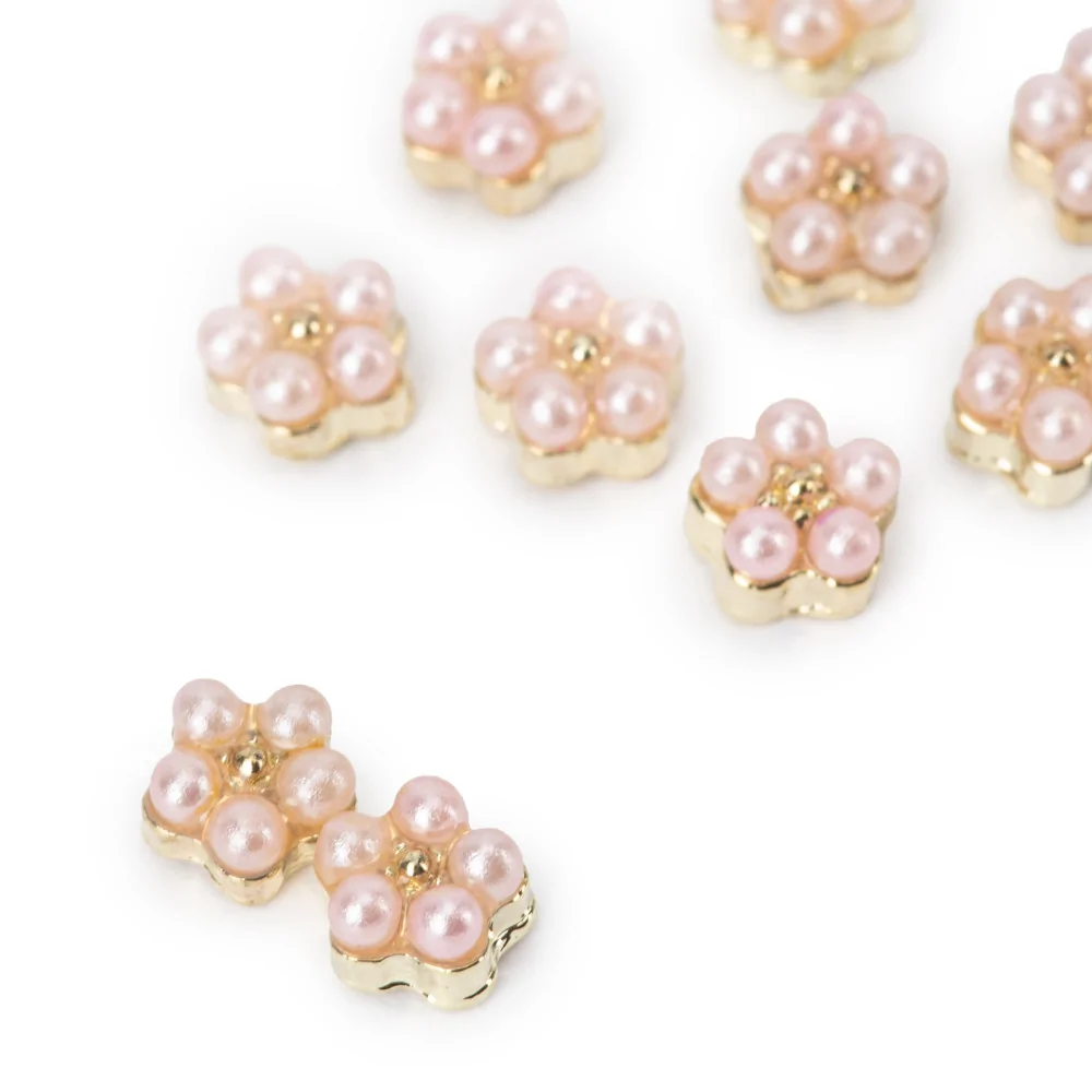 Ukrasi za nokte cvijetići 3D pearl pinky -10 kom