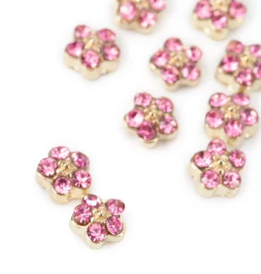 Ukrasi za nokte cvijetići 3D pink -10 kom