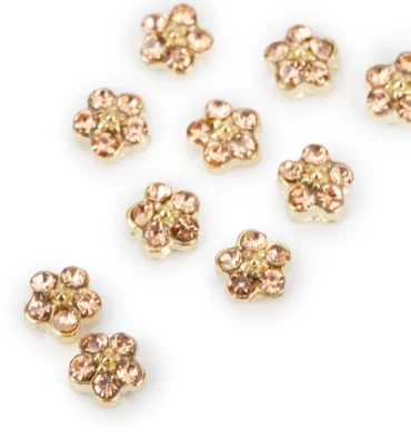 Ukrasi za nokte cvijetići 3D rose gold -10 kom