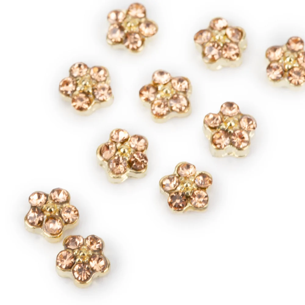 Ukrasi za nokte cvijetići 3D rose gold -10 kom