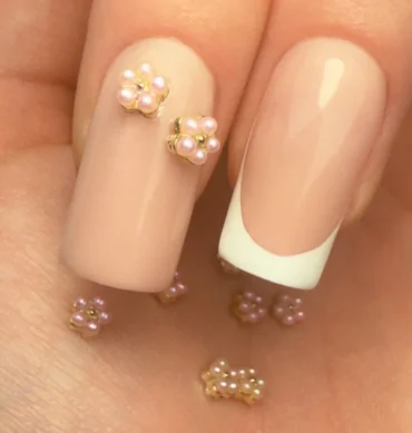 Ukrasi za nokte cvijetići 3D pearl pinky -10 kom – prikaz 2