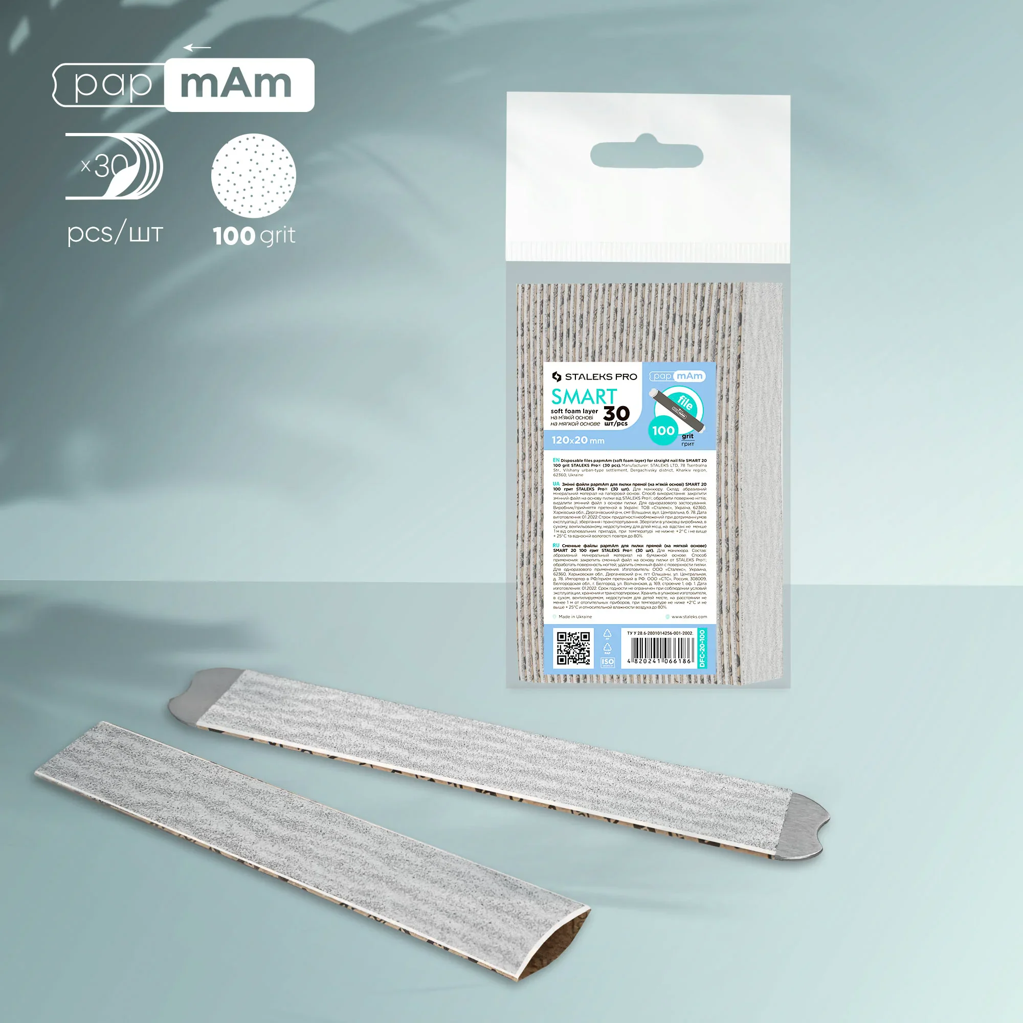 Jednokratne papmAm rašpice SMART 20, 180 grit - 25 kom